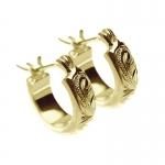 14K PG ハワイアンジュエリー　Lono フープピアス［片耳］ 14K PG ハワイアンジュエリー Lono フープピアス［片耳］