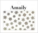 ネイルシール Amaily アメイリー No.3-16 雪の結晶 ゴールド