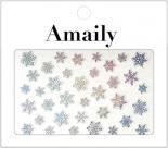 ネイルシール Amaily アメイリー No.8-9 雪の結晶 オーロラシルバー