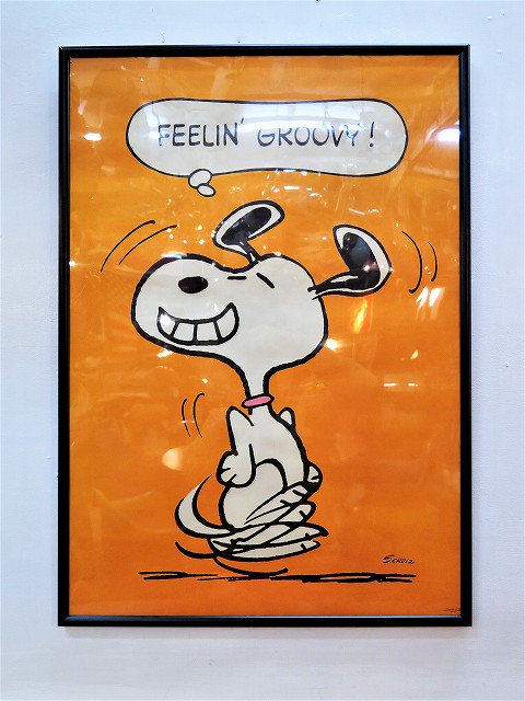 1970 S ヴィンテージ Snoopy 額入りポスター アンティーク ビンテージのインテリア家具や雑貨 店舗什器の通販ならwant Antique Life Store