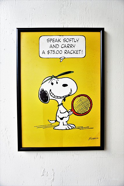1950 S ヴィンテージ Peanuts Snoopy 額入りポスター アンティーク ビンテージのインテリア家具や雑貨 店舗什器の通販ならwant Antique Life Store