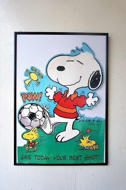 1960 S ヴィンテージ Peanuts Snoopy 額入りポスター アンティーク ビンテージのインテリア家具や雑貨 店舗什器の通販ならwant Antique Life Store