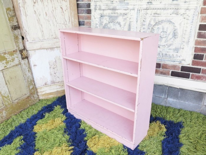 ヴィンテージ ピンク シャビー 3段 ウッドラック アンティーク ビンテージのインテリア家具や雑貨 店舗什器の通販ならwant Antique Life Store
