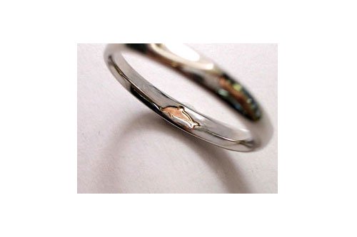 結婚指輪　ピンクドルフィンダイアモンド　メンズ　プラチナ　７万円台
