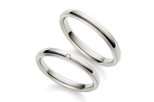傷がつきにくく、変形しにくい鍛造指輪　結婚指輪　issho　チタンプラチナ900　４万円台