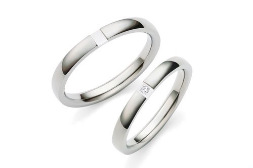 傷がつきにくく、変形しにくい鍛造指輪　結婚指輪　ouchi　チタンプラチナ900　２万円台