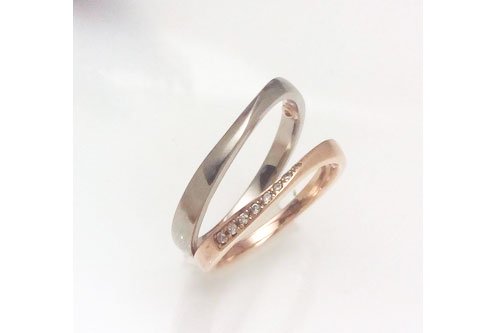 プルーヴE K10ピンクゴールド　ブラックゴールド　結婚指輪　Ｐｒｅｕｖｅ（プルーヴ）