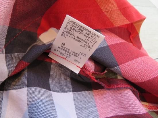 Burberry バーバリー 赤バーバリーチェック サマーワンピース Size110