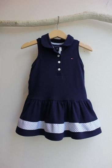 未使用 Tommy Hilfiger トミー ヒルフィガー ネイビーポロ ワンピース Size12mon １２ヶ月