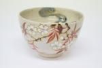 桜画茶碗 糸田川阿山人作
