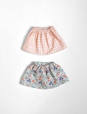 polka dot club simple skirt muted pink x liberty floral
