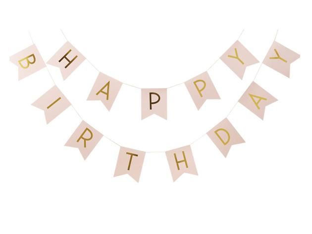HAPPY BIRTHDAY フラッグバナー - Ginger Ray