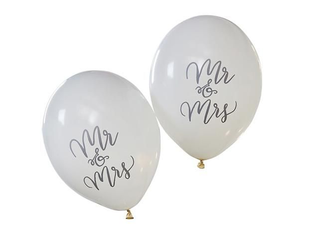 バルーン Mr & Mrs (23〜28cm)10枚入- Ginger Ray