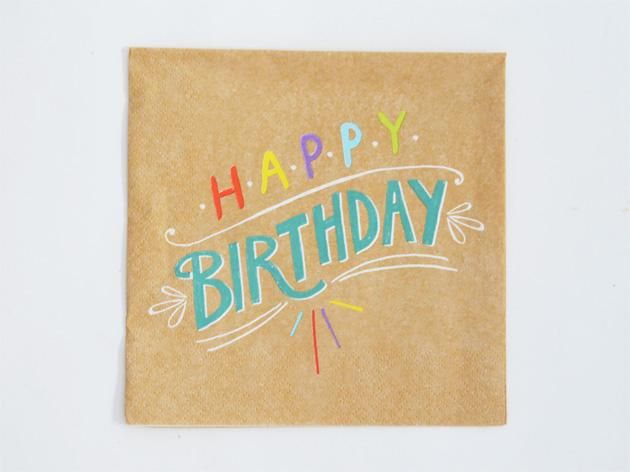 ペーパーナプキン クラフト Happy Birthday 20枚入 - Ginger ray