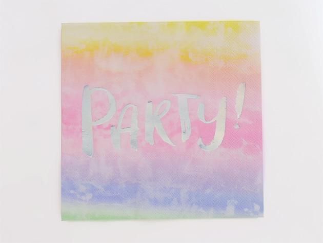 ペーパーナプキン レインボーカラー PARTY 20枚入 - Ginger ray