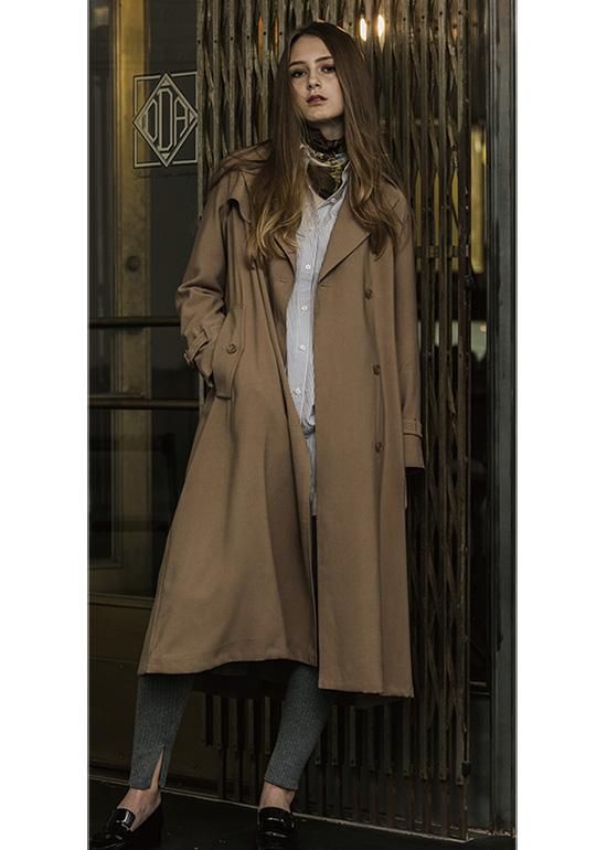 LONG DRAPE TRENCH