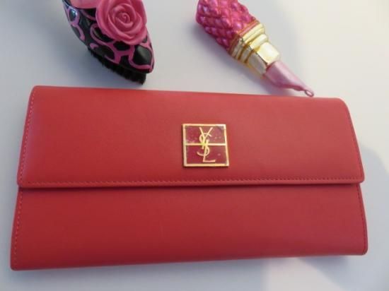 Yvessaintlaurent イヴサンローラン がま口長財布 レザー ピンク Vintage Ecoland