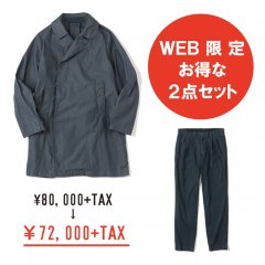 WEBꥻåȡTRENCH c/n coat (Navy) & TWO tuck c/n pants (Navy)Size M