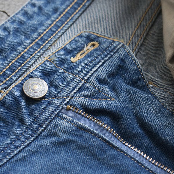 THE NERDYS (ナーディーズ) / KNEE double denim straight used (ニー