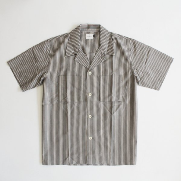 EFILEVOL(エフィレボル)/Half Sleeve Striped Ewen Shirt(ハーフ