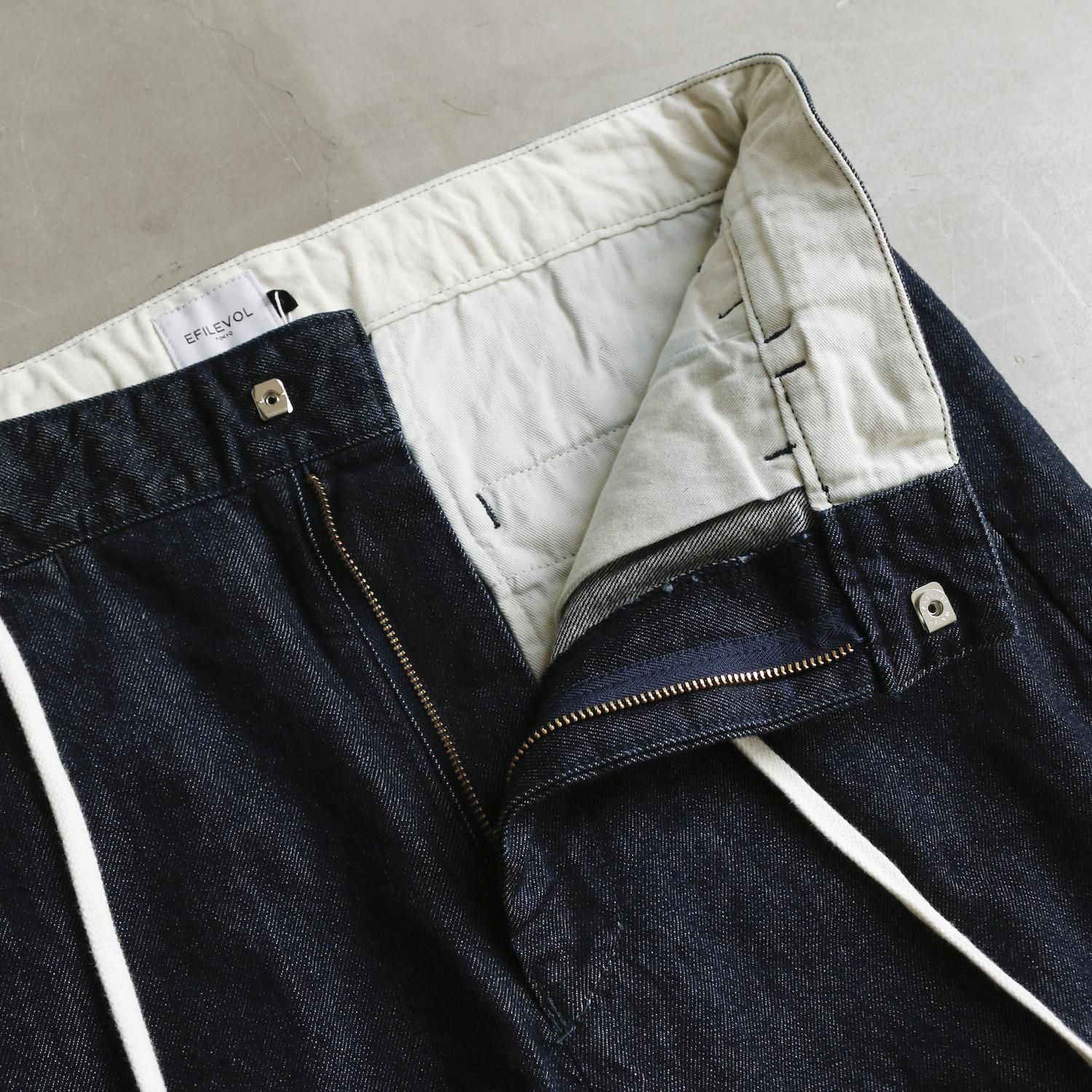 EFILEVOL エフィレボル / Shoelace Belt Tapered Denim シューレースベルトテーパードデニム