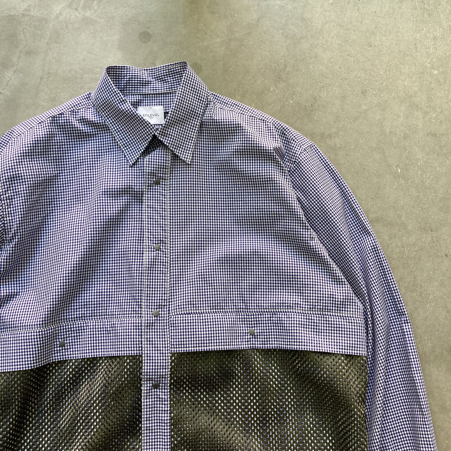 EFILEVOL エフィレボル / Gingham Checked NO Bag Shirt | EFILEVOL