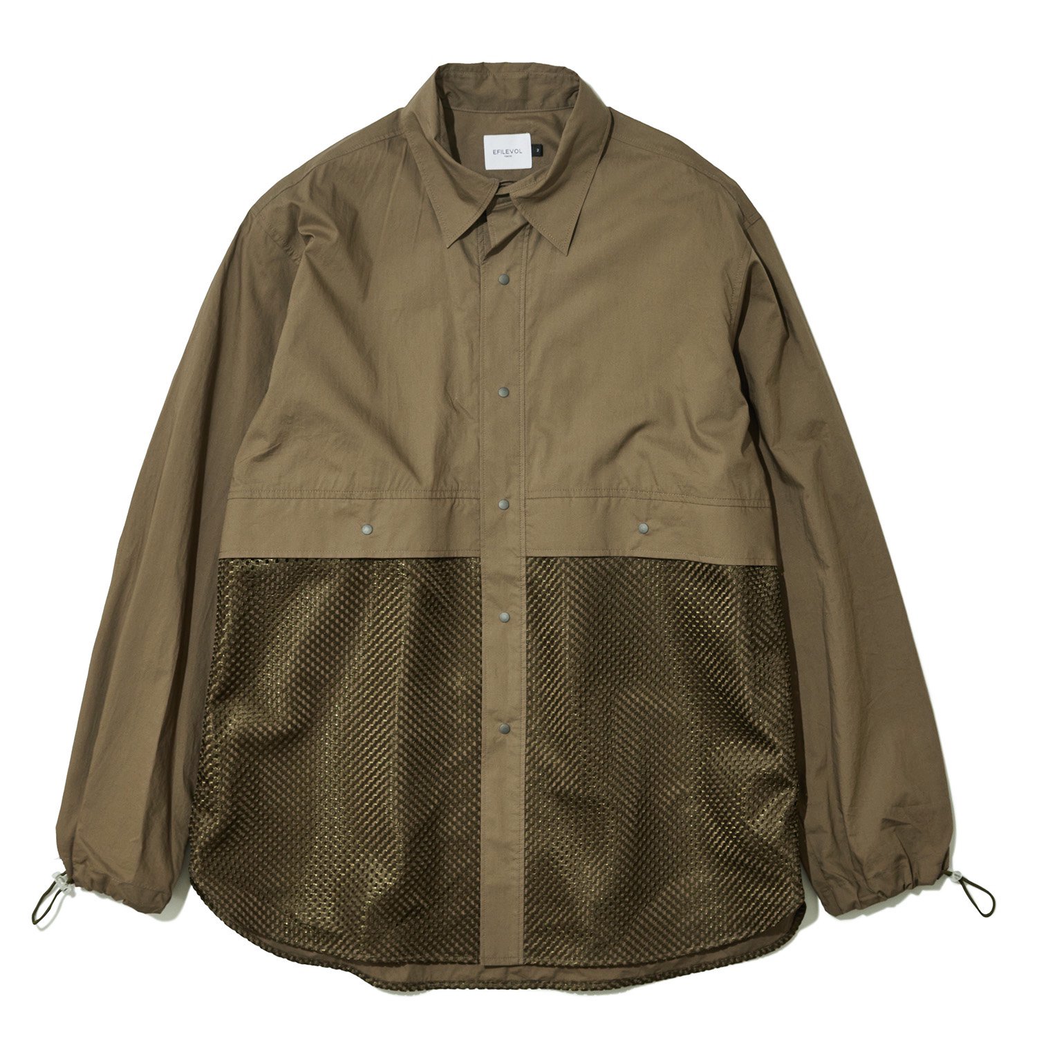 エフィレボル NO Bag Shirt Khaki MN-SH09 シャツ 4