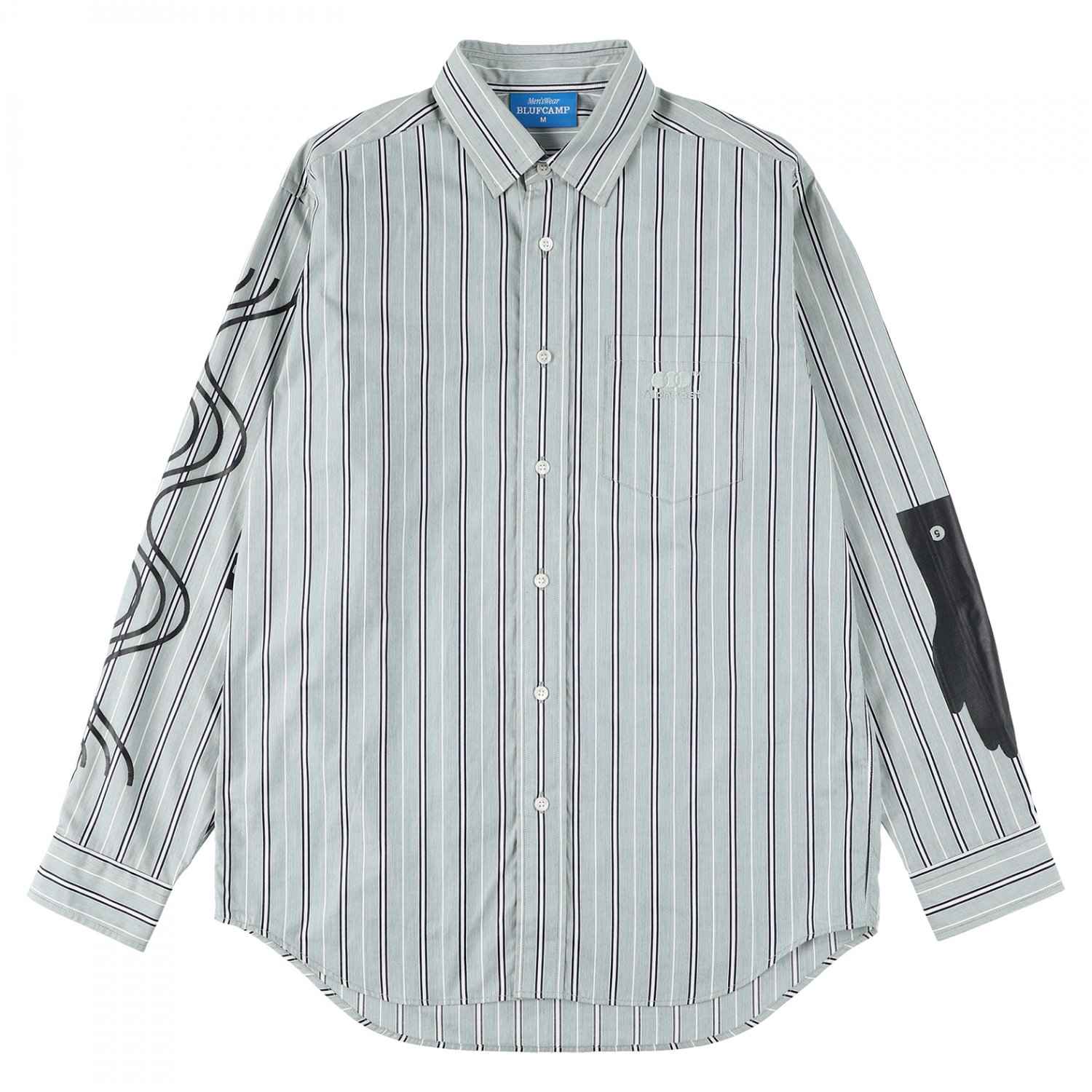 BLUFCAMP  ֥롼ե / BLUFCAMP Print Stripe Shirt