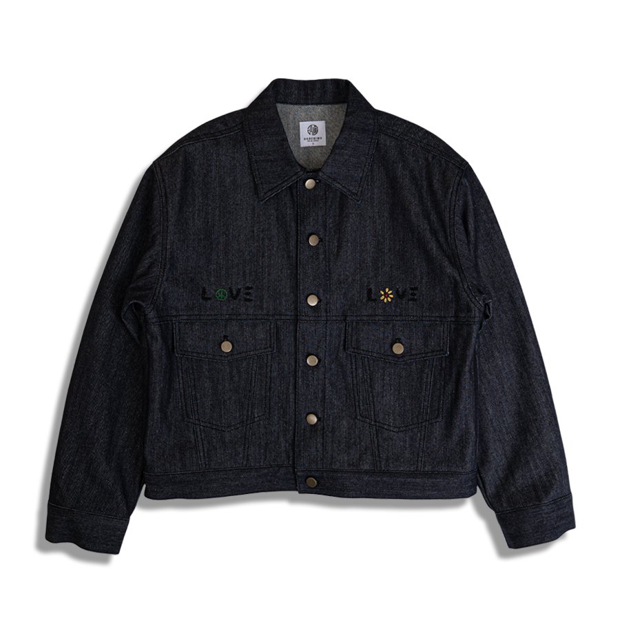 DARENIMO ˥ / LOVE embroidery denim trucker jacket