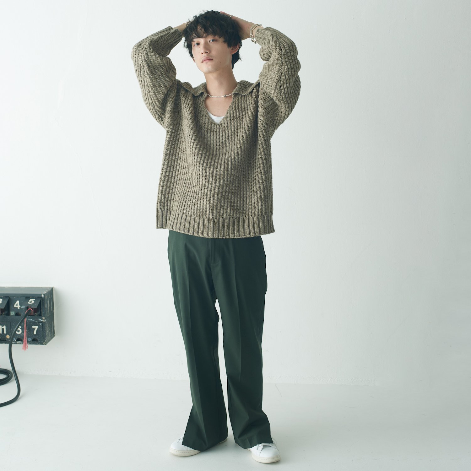 EFILEVOL / TAICHI MUKAI x EFILEVOL Skipper polo knit