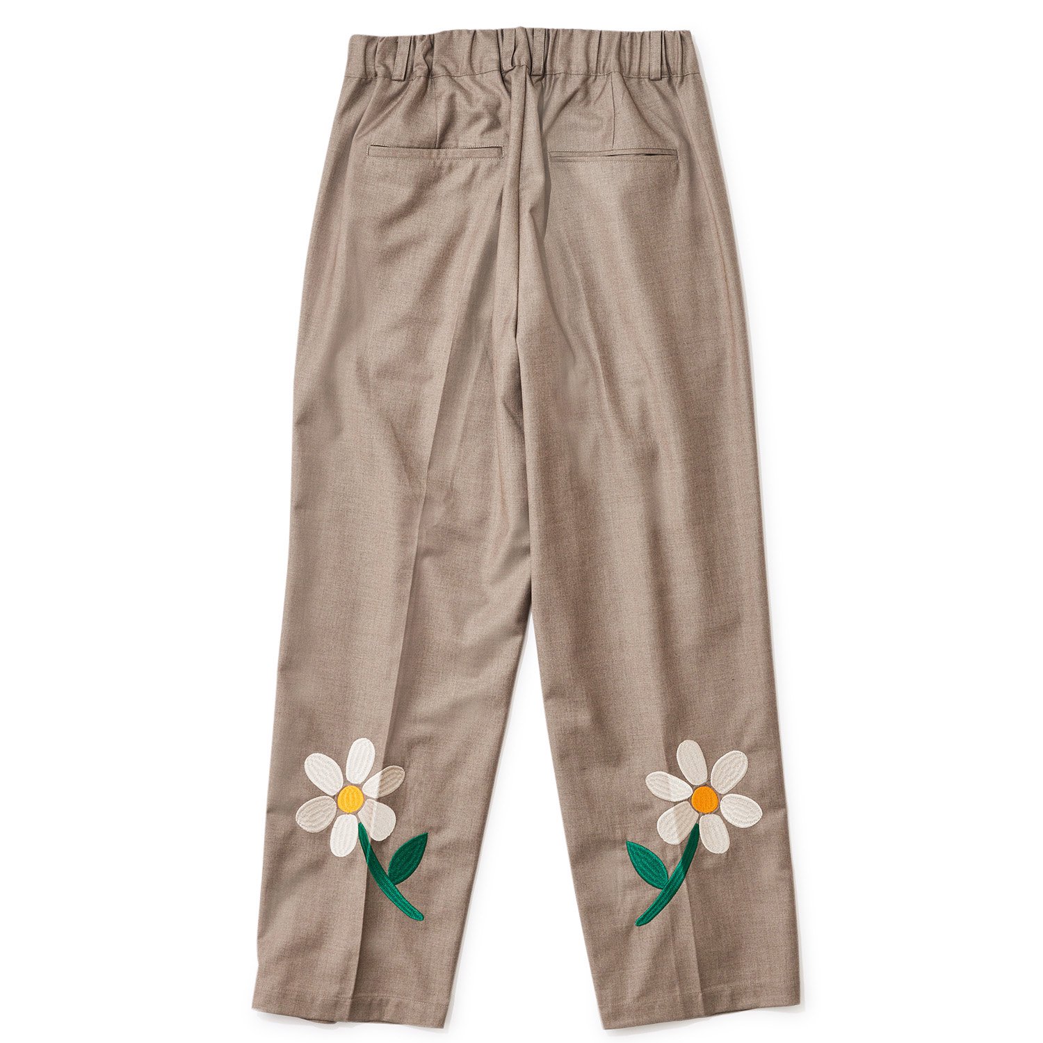 EFILEVOL եܥ / Flower Embroidery 2 Tucks Slacks