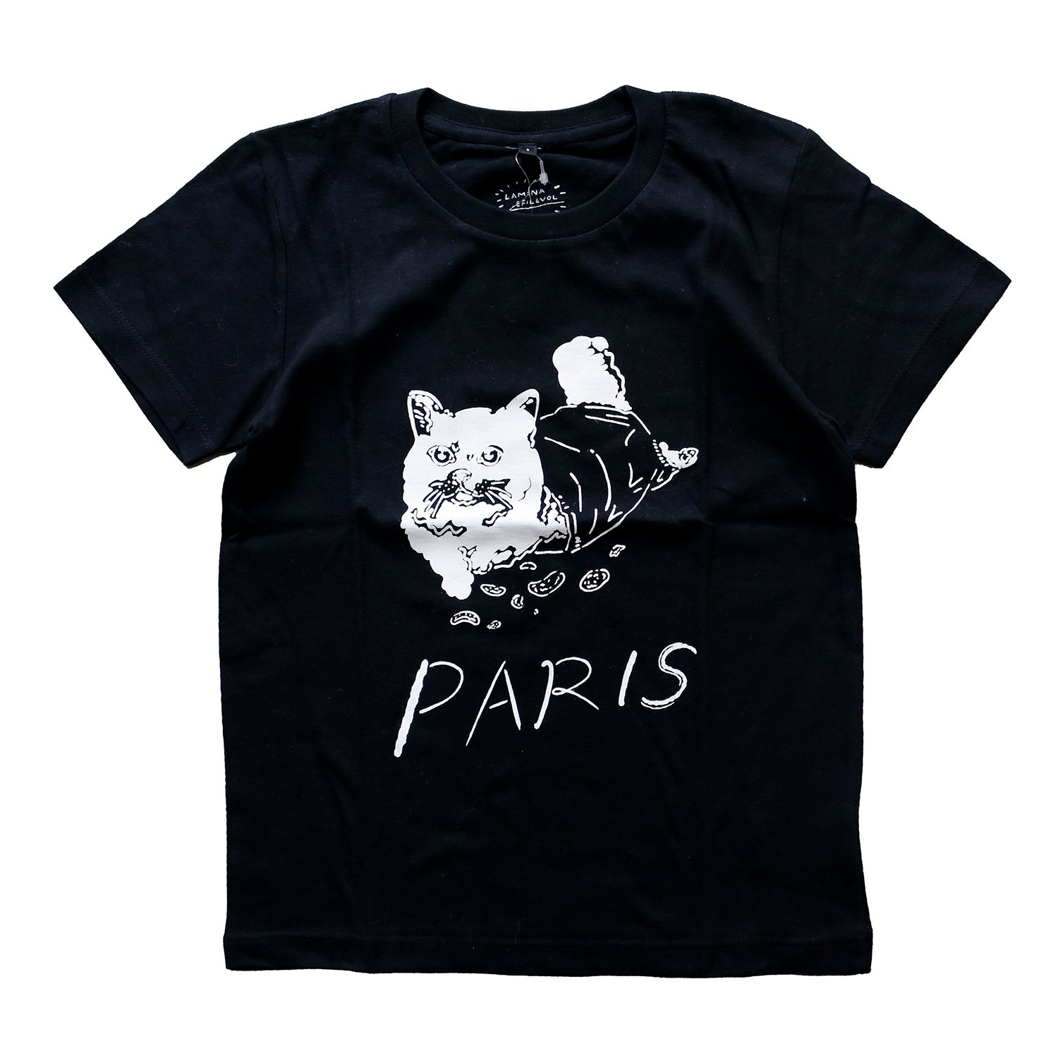 LAMINA / PARIS Cat Illust Kids Tee