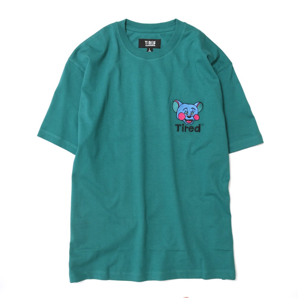 Tired タイレッド / TIPSY MOUSE EMBROIDERED SS TEE