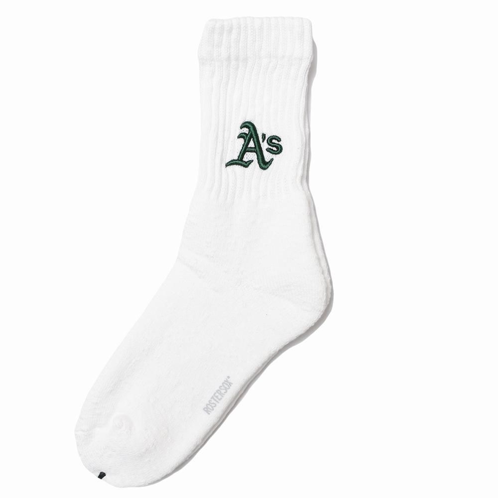 MLB x ROSTERSOX / MLB 3D SOCKS / Oakland Athletics White