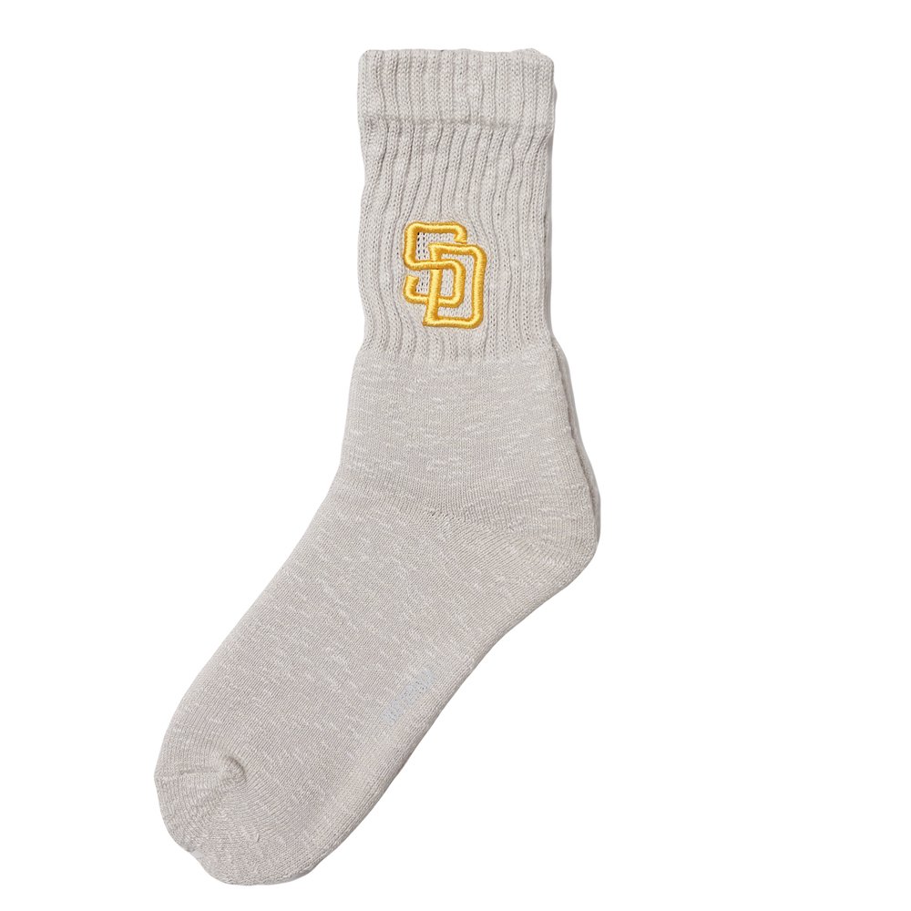 <img class='new_mark_img1' src='https://img.shop-pro.jp/img/new/icons8.gif' style='border:none;display:inline;margin:0px;padding:0px;width:auto;' />MLB x ROSTERSOX / MLB 3D SOCKS / San Diego Padres Gray