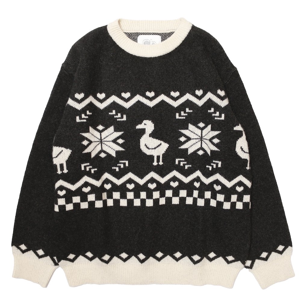 CONICHIWA bonjour ˥ ܥ󥸥塼 / Cb CANARD KNIT(CHACOAL/IVORY)