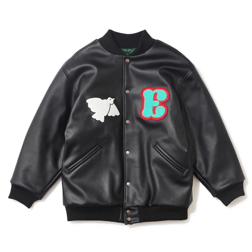 <img class='new_mark_img1' src='https://img.shop-pro.jp/img/new/icons20.gif' style='border:none;display:inline;margin:0px;padding:0px;width:auto;' />EFILEVOL եܥ / Faux Leather Varsity Jacket