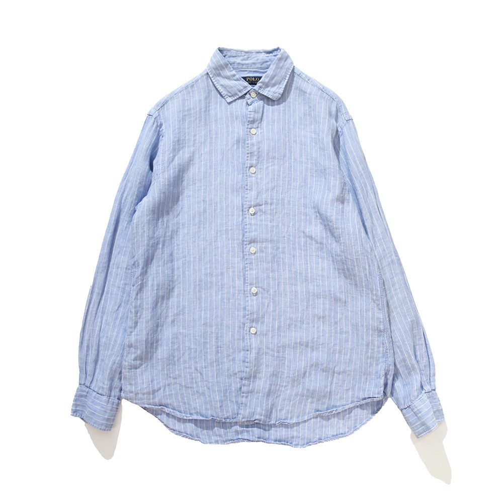 <img class='new_mark_img1' src='https://img.shop-pro.jp/img/new/icons8.gif' style='border:none;display:inline;margin:0px;padding:0px;width:auto;' />Vintage Clothes / POLO RALPH LAUREN Linen Stripe Shirt