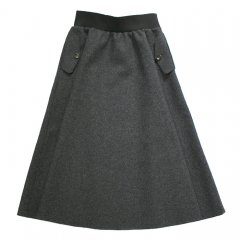 .efiLevol(եܥ) / Long Knitted Melton Flare Skirt W(󥰥˥åȥȥե쥢) 