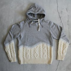 is-ness (ͥ) / ARAN PATTERN NEEDLE HOODIE (ѥˡɥեǥ)