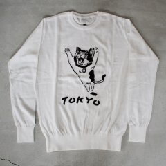 LAMINA(ߥ) / TOKYO Cat Illust Embroidery Knit