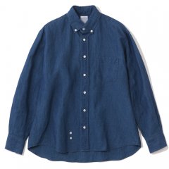 THE NERDYS(ʡǥ) / INDIGO linen b.d shirt(ǥͥܥ󥷥)