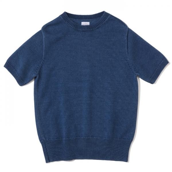 THE NERDYS(ナーディーズ) / HARD indigo cotton knit t-shirt(ハード