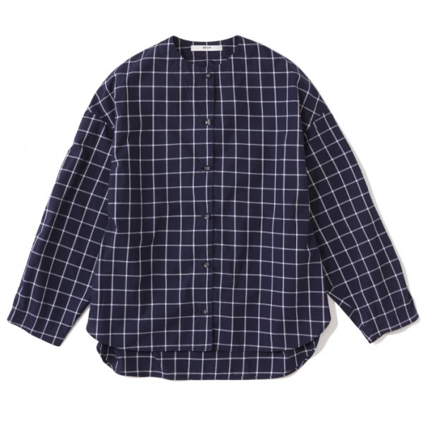 チェック クルーネックシャツ - シャツ/ブラウス(七分/長袖)