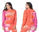 【ZUMBA】ズンバ All You Need Is Love Tie-Dye Sweatshirt 2021冬1 タイダイスウェット／マルチ