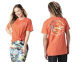 【ZUMBA】ズンバ Zumba Worldwide Tee 2022春3 ワールドワイドTシャツ／オレンジ