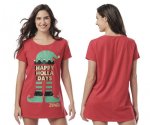 【ZUMBA】ズンバ Happy Holla Days Sleep Shirt 2021冬2 クリスマスTシャツ／ルビー