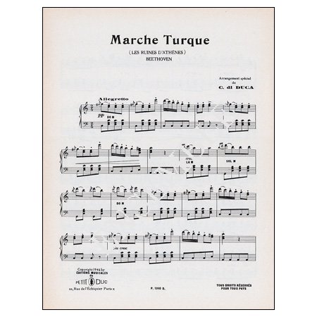 ベートーヴェン　Turkish March　トルコ行進曲 - 輸入楽譜（アコーディオン、シャンソン、クラシック、ヨーロッパ）の通販　 【アンサンブル・ミュージック】