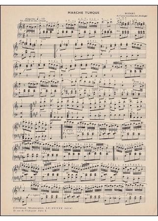 モーツァルト，W.A. Turkish March トルコ行進曲 - 輸入楽譜