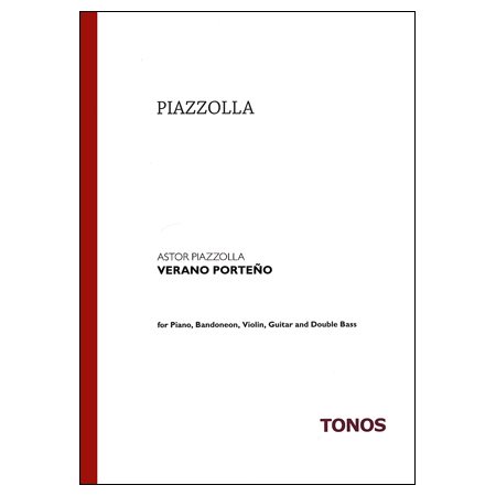 ピアソラ　Verano Porteno　ブエノスアイレスの夏　五重奏 - 輸入楽譜（アコーディオン、シャンソン、クラシック、ヨーロッパ）の通販　 【アンサンブル・ミュージック】